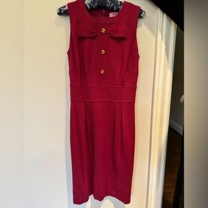 Eliza J New York dress maroon/fuchsia with gold buttons
